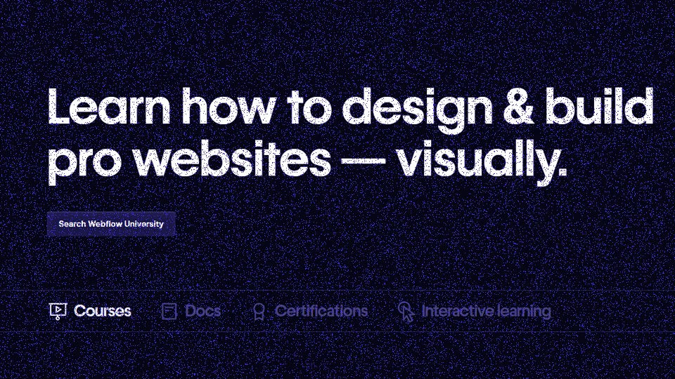 “Webpage banner promoting visual design and building of professional websites.